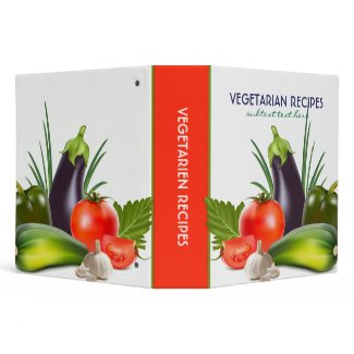 Vegetarian Recipes-Fresh Vegetable Illustration 3 Ring Binders