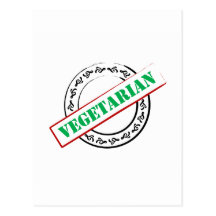Vegetarian Stamped Post Card