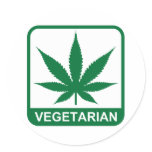 Vegetarian Round Sticker