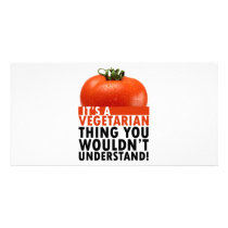 Vegetarian Thing Personalized Photo Card