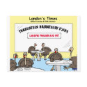 Vegetarian Turkey Offbeat Cartoon Funny Gifts postcards