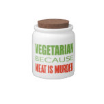 Vegetarian, Vegan, Animal RIghts Candy Dish