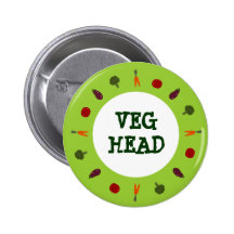Vegetarian/Vegan Colorful Veggies Button