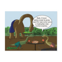 Vegetarian vs. Carnivore postcards