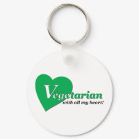 Vegetarian with all my heart keychain