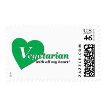 Vegetarian with all my heart stamp