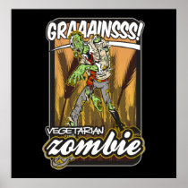Vegetarian Zombie Poster