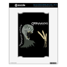 Vegetarian Zombie wants Graaaains! Decals For NOOK