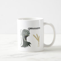 Vegetarian Zombie wants Graaaains! Mugs