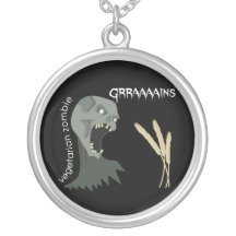 Vegetarian Zombie wants Graaaains! Pendant