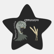 Vegetarian Zombie wants Graaaains! Sticker
