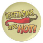 Vegetarians Are Hot Funny Plate