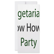 Vegetarians Know How To Party rack cards by Supernova23 Vegetarians Know How To Party rack cards