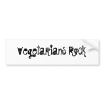Vegetarians Rock bumper stickers