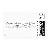 Vegetarians Save Lives Postage Stamp