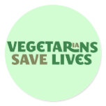 Vegetarians save lives stickers