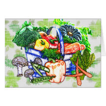 Veggie Basket Greeting Cards
