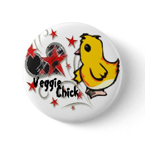 Veggie Chick Button