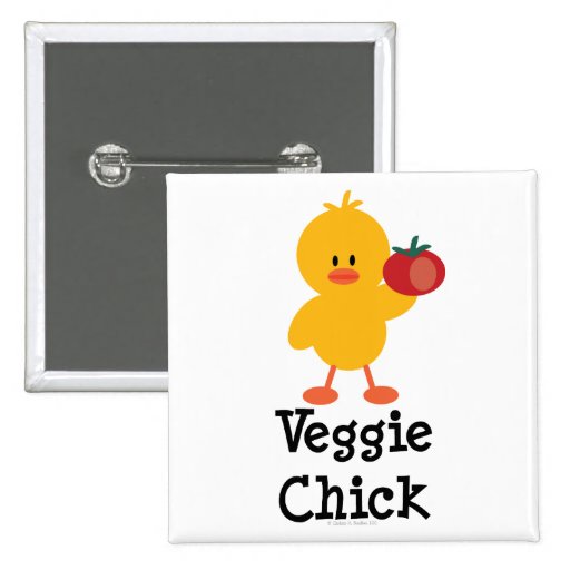 Veggie Chick Button