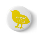 Veggie Chick Button (Yellow) by SaraMonster Veggie Chick Button (Yellow)