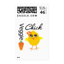 Veggie Chick Postage Stamps