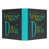 Veggie Diva Retro-Style Recipe Book binders by vegetariangiftshop Veggie Diva Retro-Style Recipe Book binders