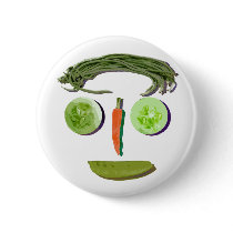 Veggie Face buttons by evisionarts Veggie Face buttons