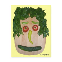 Veggie Face Postcard