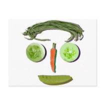 Veggie Face postcards by evisionarts Veggie Face postcards
