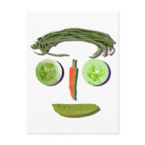 Veggie Face postcards by evisionarts Veggie Face postcards