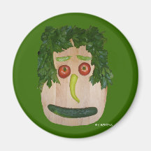 Veggie Face Refrigerator Magnet