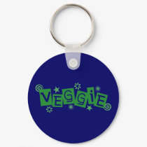 Veggie, For Vegetarians and Vegans Keychain by BiskerVille Veggie, For Vegetarians and Vegans Keychain