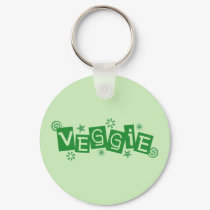 Veggie, For Vegetarians and Vegans Keychain by BiskerVille Veggie, For Vegetarians and Vegans Keychain