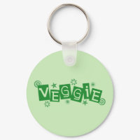 Veggie, For Vegetarians and Vegans Keychain keychain