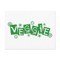 Veggie, For Vegetarians and Vegans Postcard by BiskerVille Veggie, For Vegetarians and Vegans Postcard