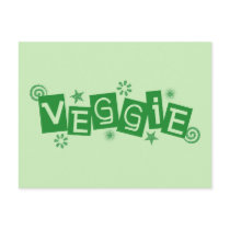 Veggie, For Vegetarians and Vegans Postcard by BiskerVille Veggie, For Vegetarians and Vegans Postcard