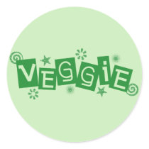 Veggie, For Vegetarians and Vegans Stickers by BiskerVille Veggie, For Vegetarians and Vegans Stickers
