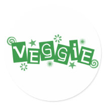 Veggie, For Vegetarians and Vegans Stickers by BiskerVille Veggie, For Vegetarians and Vegans Stickers