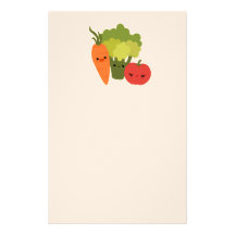 Veggie Friends Custom Stationery