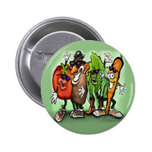 Veggie Gang Pinback Buttons
