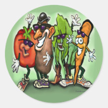 Veggie Gang Round Sticker