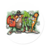 Veggie Gang Round Stickers