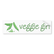 Veggie Girl Bumper Sticker