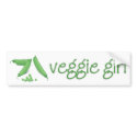 Veggie Girl Bumper Sticker bumper stickers