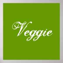 Veggie. Green. Slogan. Posters