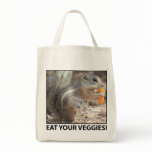 Veggie Loving Squirrel Canvas Tote Tote Bags