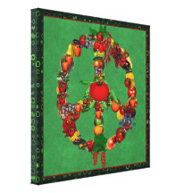 Veggie Peace Sign Canvas Prints