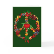 Veggie Peace Sign Greeting Cards