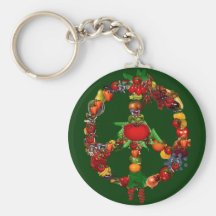 Veggie Peace Sign Key Chain
