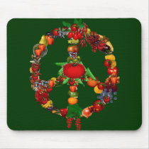 Veggie Peace Sign Mouse Pads
